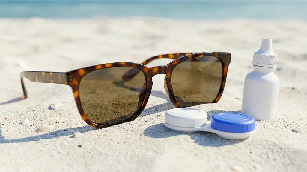 como usar lentes de contato na praia com seguranca e conforto